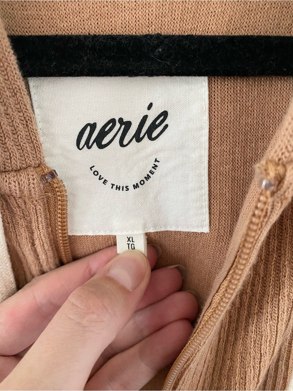 American Eagle/Aerie - Wonder Full Zip Textured Hoodie - Size XL - Picture 4 of 6